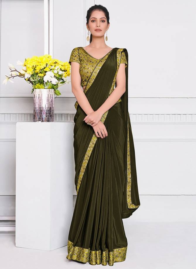 MOHMANTHAN 21500 Fancy Designer Party Wear Stylish Lycra Heavy Sequins Embroidery Work Saree Collection